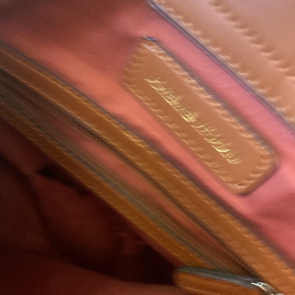 Adrienne vittadini large brown & gold handbag purse in great shape - Picture 8 of 16